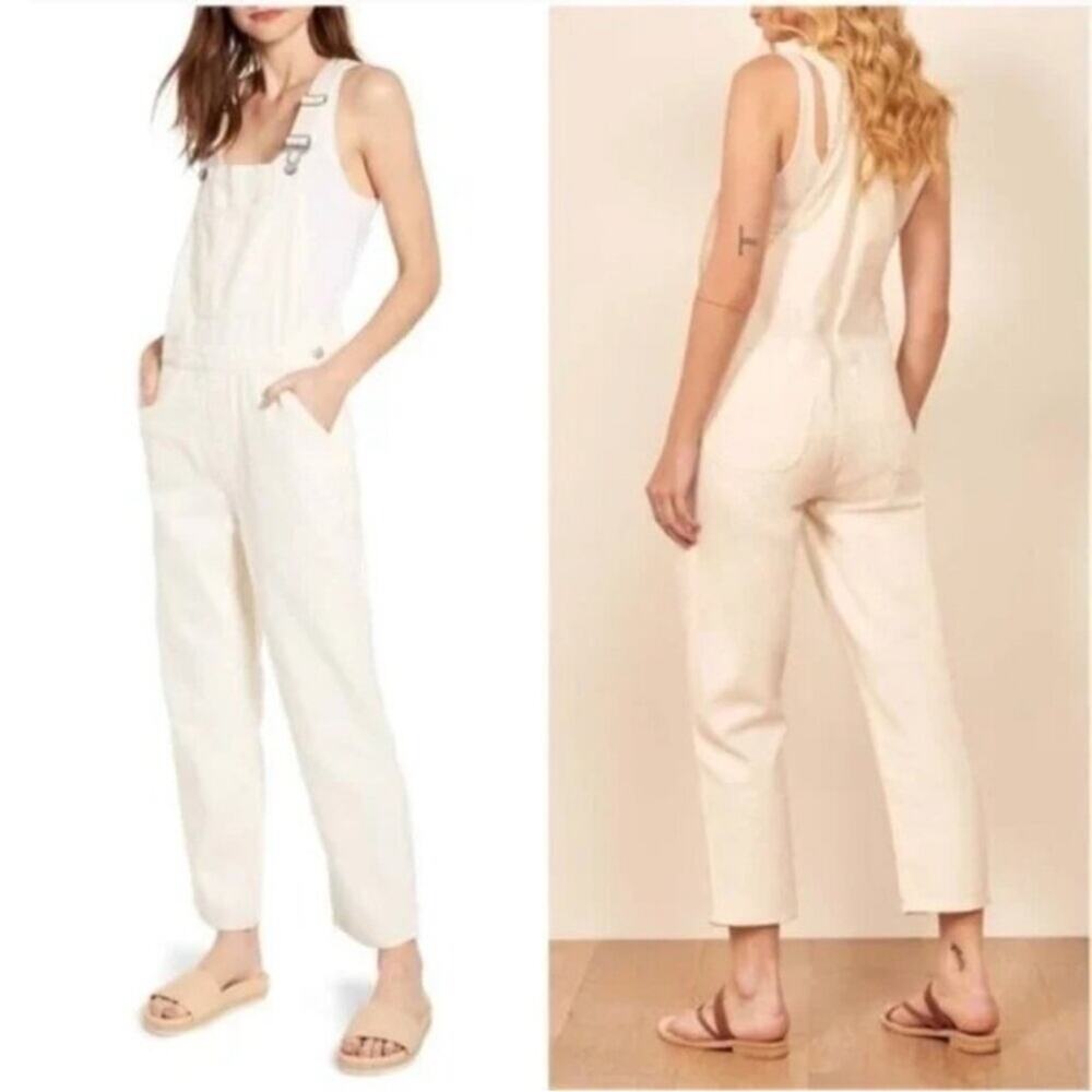 Reformation Smith Overalls in Ivory